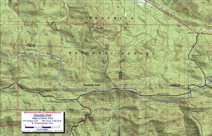 Ouachita Trail Map 12 Irons Fork.